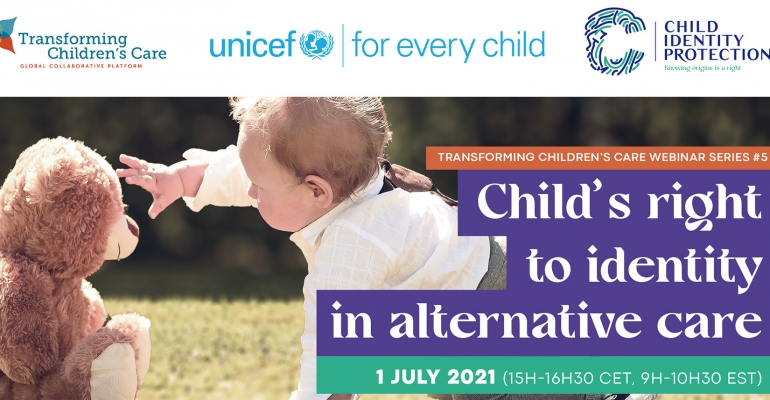 1 de julio Webinar: El derecho del niño/a a la identidad en contextos de cuidado alternativo