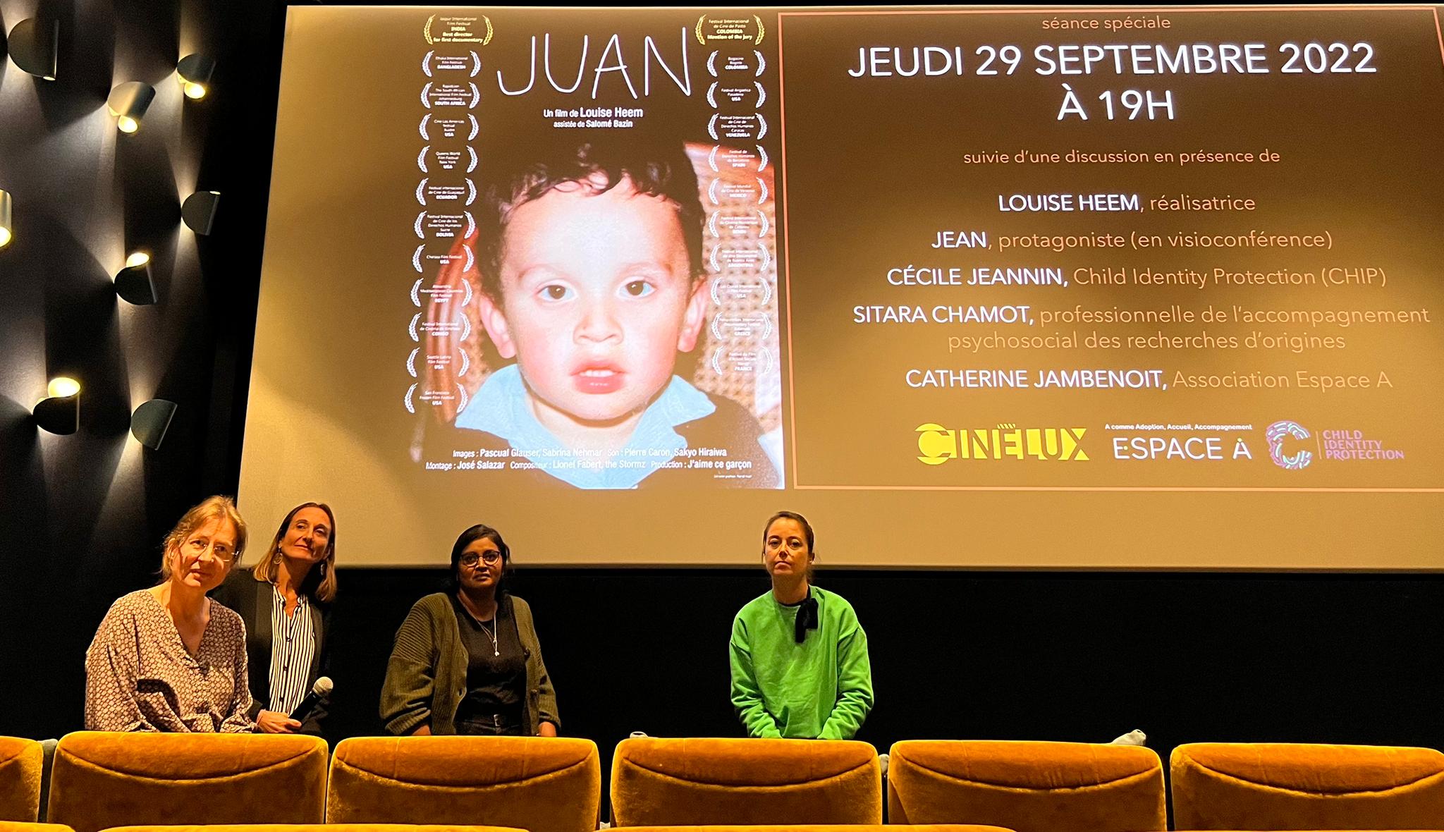September 2022, Geneva: screening of the documentary "Juan", an illustration of the process of restoration of identity 